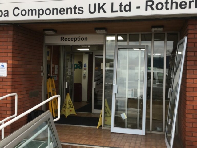 Commercial door repair work by Door Repairs UK Ltd in Yorkshire